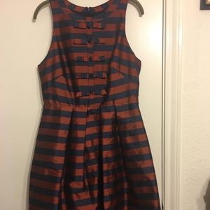 Eva Franco Striped Cocktail Dress